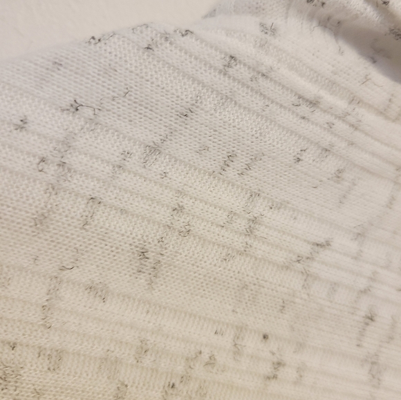 Lane Bryant | Women's White & Charcoal Gray Athleisure Cape Top (Size 14/16) - Picture 4 of 16